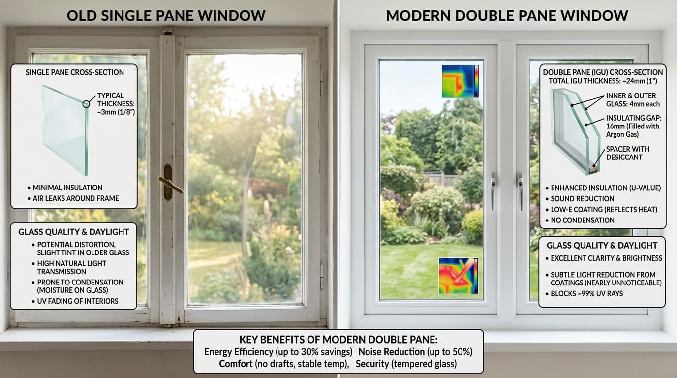 When to Upgrade from Single-Pane to Double-Pane Windows in the DMV